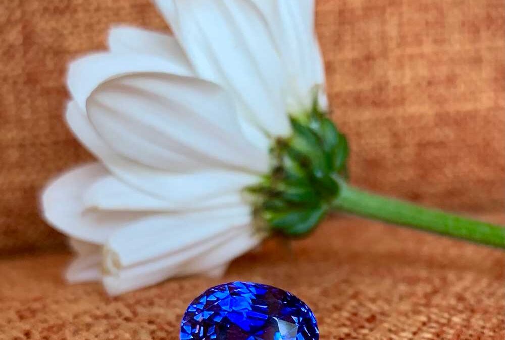 A natural sapphire