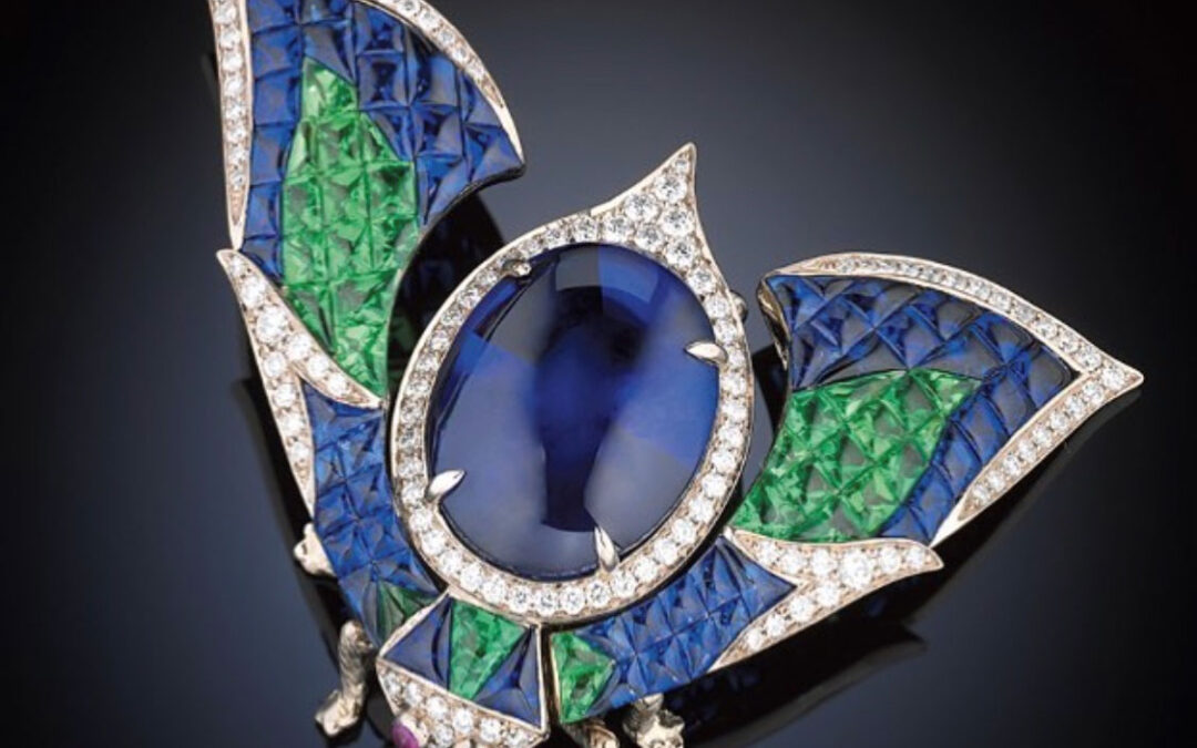 Brooch designed as a beautiful moth